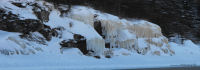 Ice on side of the road