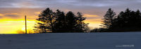 winter in Canada Sunset
