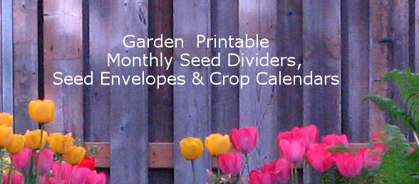 gardening printable, seedpackets, sorting index cards, gardening timetables 