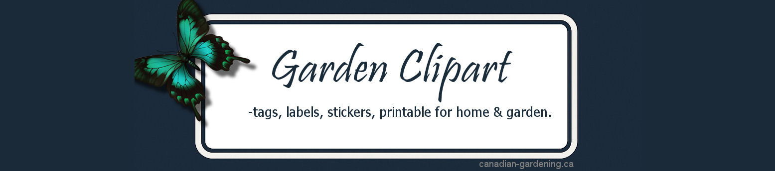 Canadian Garden Printable with editable text for tags, labels, stickers banner