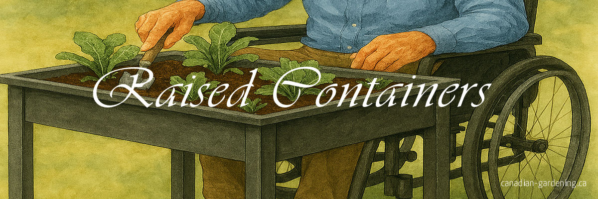 Raised container garden on legs