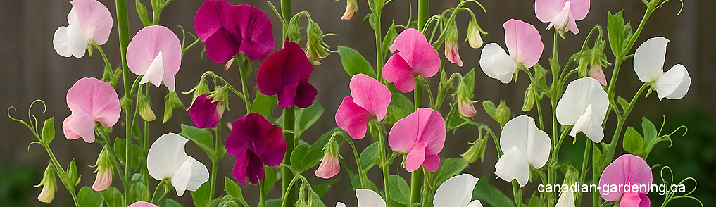 how to grow sweet peas in containers at canadian-gardening.ca