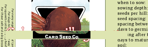 seed packet vintage vegetable logo
