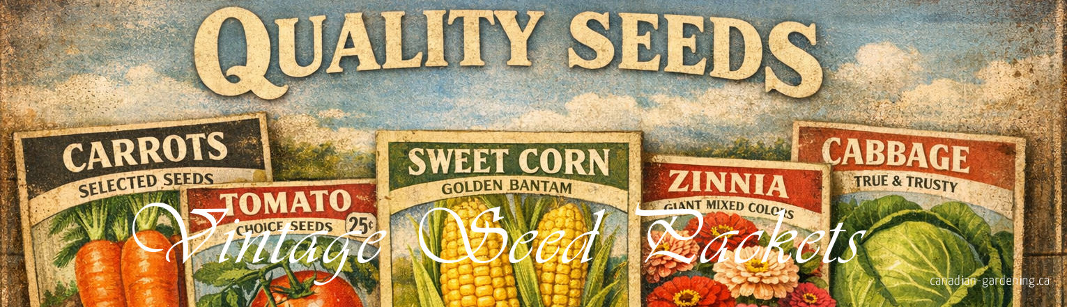 vintage seed packets - vegetables and flowers