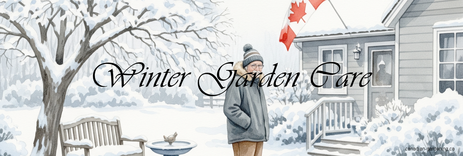 banner, winter garden care for seniors