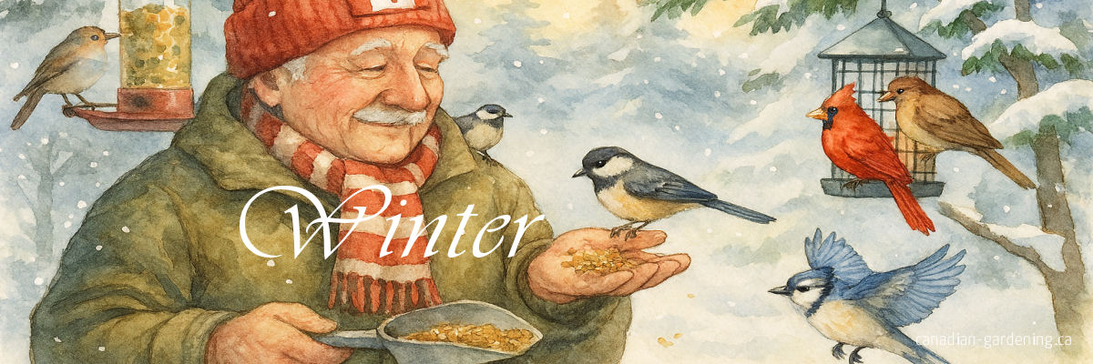 Winter garden in Canada