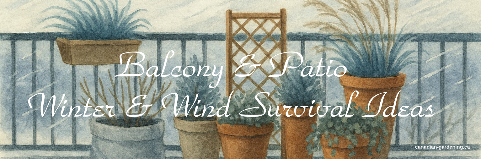 Winter and Wind Survival Ideas Banner Balcony and Patio Gardens